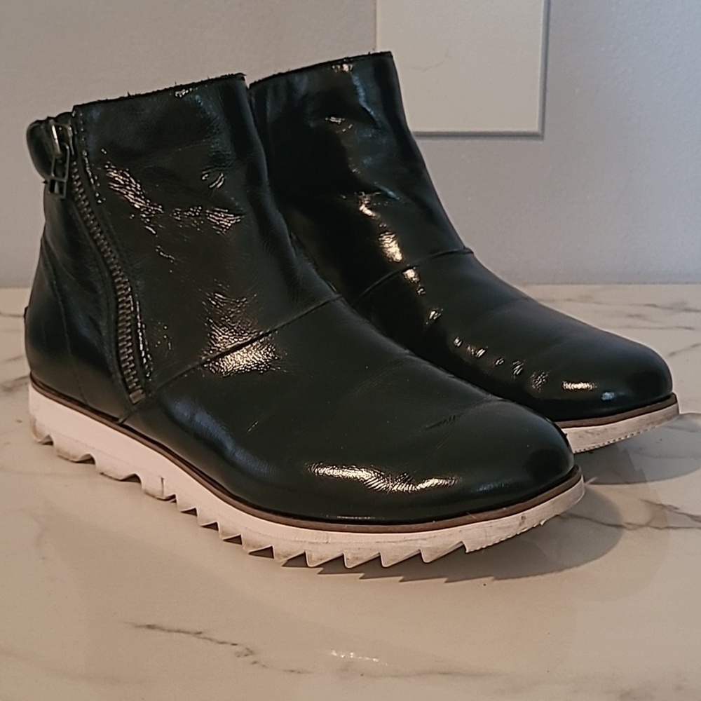 Black Leather Ankle Boots - Picture 2 of 13